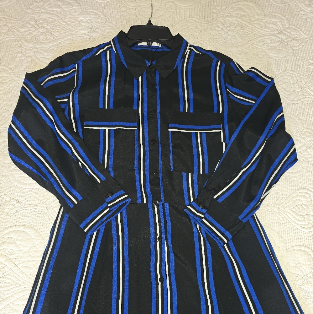 NWT, MANGO. Shirt Dress , Sz  L